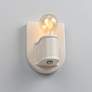 1_Justice Design Nouveau 6 3/4" High Matte White Wall Sconce