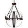 Justice Design Orbit 24" Wide Dark Bronze 8-Light Chandelier