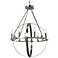 Justice Design Orbit 24"W Brushed Nickel 8-Light Chandelier