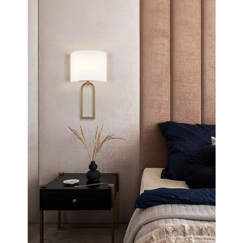 Image 6 Justice Design Oslo 17 3/4"H Brushed Brass ADA Wall Sconce more views