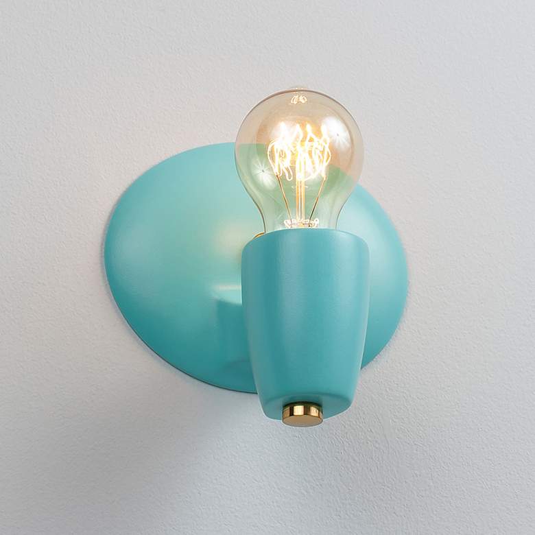 Image 1 Justice Design Ovalesque 6 3/4"H Reflecting Pool Wall Sconce
