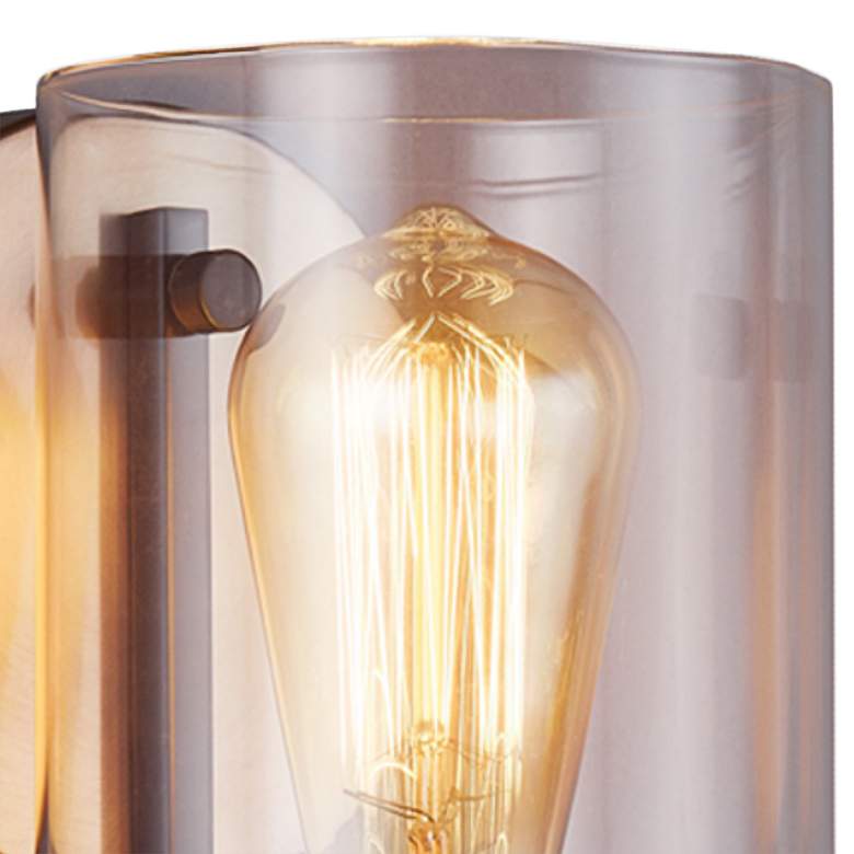 Image 2 Justice Design Poise 7 3/4"H Matte Black Brass Wall Sconce more views
