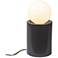 Justice Design Portable 11 1/2" Gloss Gray Ceramic Accent Table Lamp