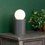 1_Justice Design Portable 11 1/2" Gloss Gray Ceramic Accent Table Lamp