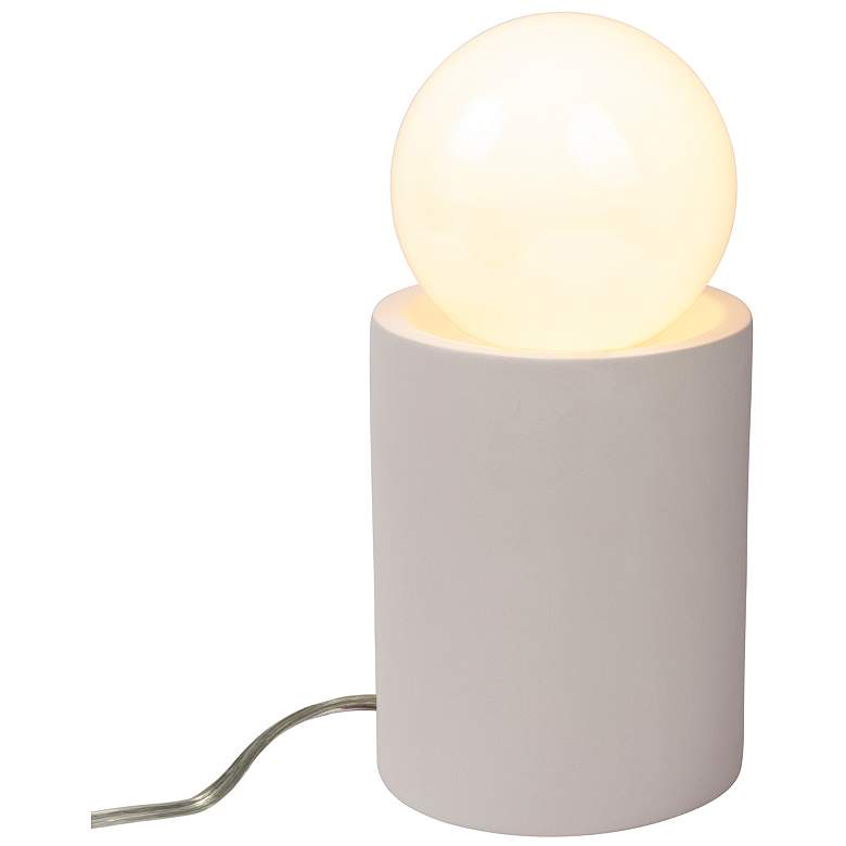 Image 2 Justice Design Portable 11 1/2" High Modern Bisque Accent Table Lamp