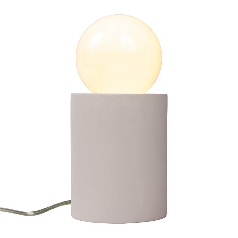 Image 3 Justice Design Portable 11 1/2" High Modern Bisque Accent Table Lamp more views
