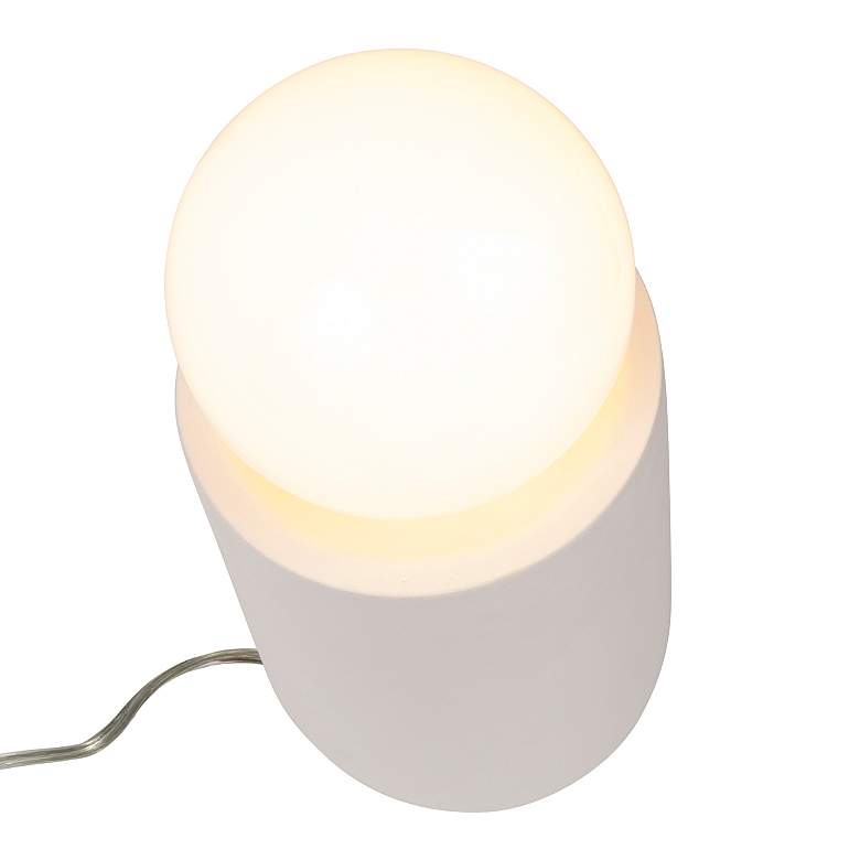 Image 4 Justice Design Portable 11 1/2" High Modern Bisque Accent Table Lamp more views