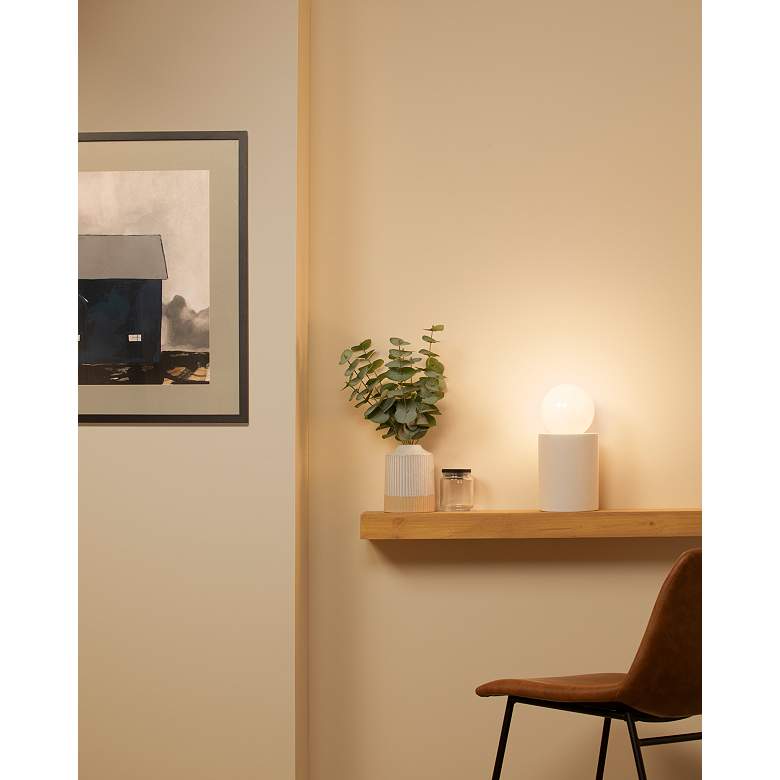 Image 5 Justice Design Portable 11 1/2" High Modern Bisque Accent Table Lamp more views