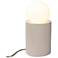 Justice Design Portable 11 1/2" Matte White Ceramic Accent Table Lamp