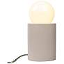3_Justice Design Portable 11 1/2" Matte White Ceramic Accent Table Lamp more views