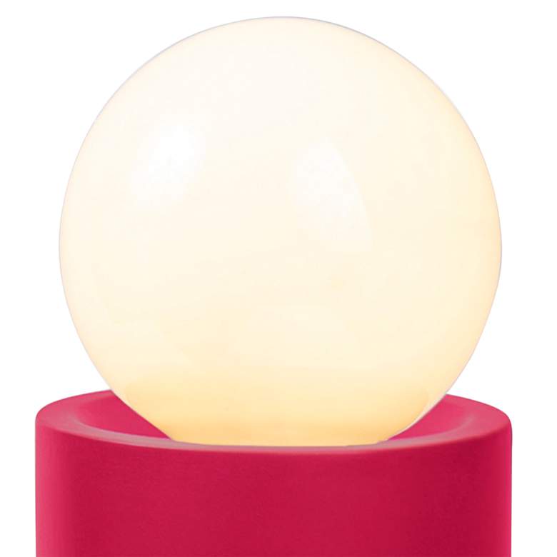Image 2 Justice Design Portable 11 1/2" Modern Cerise Red Accent Table Lamp more views