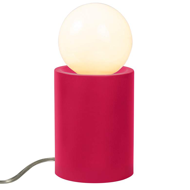 Image 1 Justice Design Portable 11 1/2 inchH Cerise Accent Table Lamp