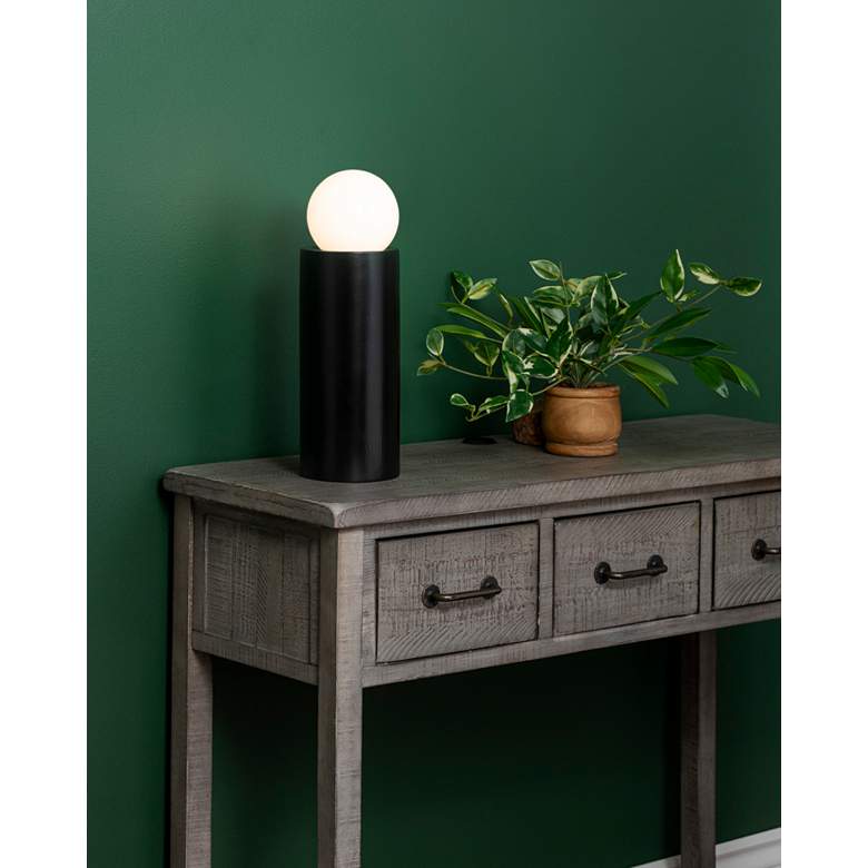 Image 5 Justice Design Portable 16 1/2" Carbon Matte Black Accent Table Lamp more views
