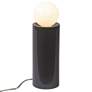 1_Justice Design Portable 16 1/2" Gloss Gray Ceramic Accent Table Lamp