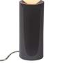 3_Justice Design Portable 16 1/2" Gloss Gray Ceramic Accent Table Lamp more views