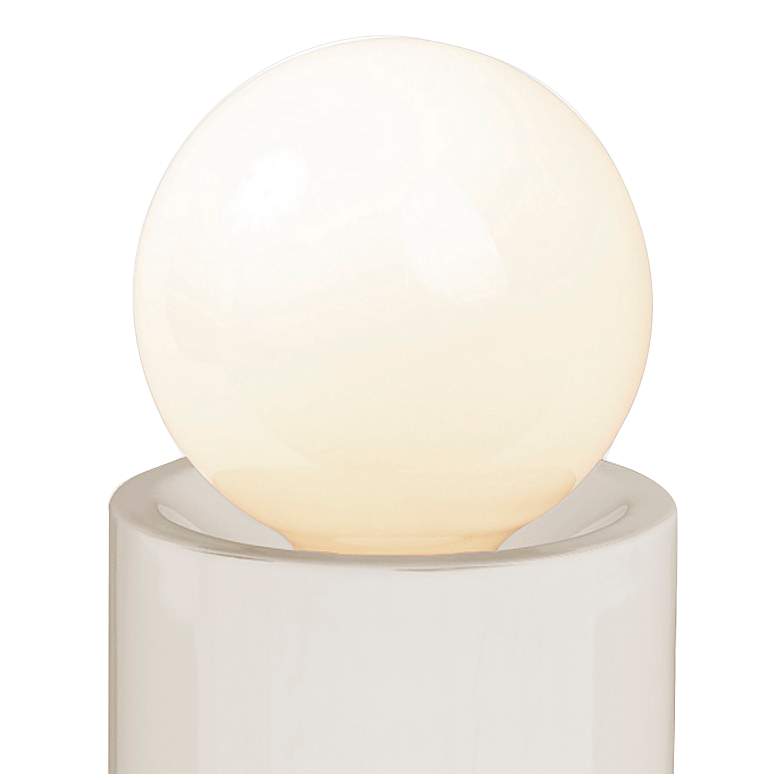 Image 2 Justice Design Portable 16 1/2" Gloss White Ceramic Accent Table Lamp more views