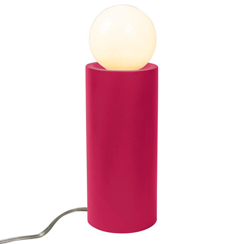 Image 1 Justice Design Portable 16 1/2" High Cerise Red Accent Table Lamp
