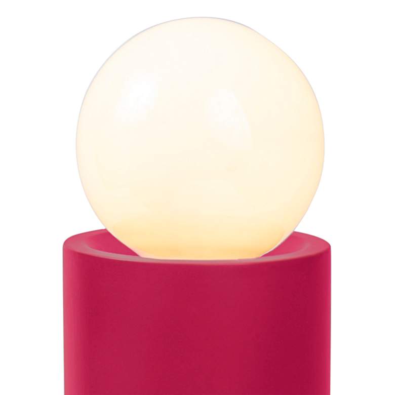 Image 2 Justice Design Portable 16 1/2" High Cerise Red Accent Table Lamp more views