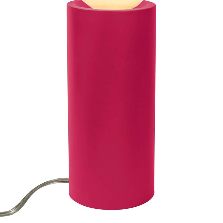 Image 3 Justice Design Portable 16 1/2" High Cerise Red Accent Table Lamp more views