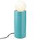 Justice Design Portable 16 1/2" Reflecting Pool Blue Ceramic Lamp