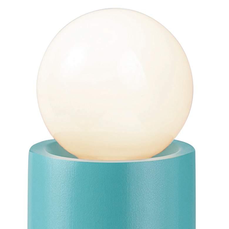 Image 2 Justice Design Portable 16 1/2" Reflecting Pool Blue Ceramic Lamp more views
