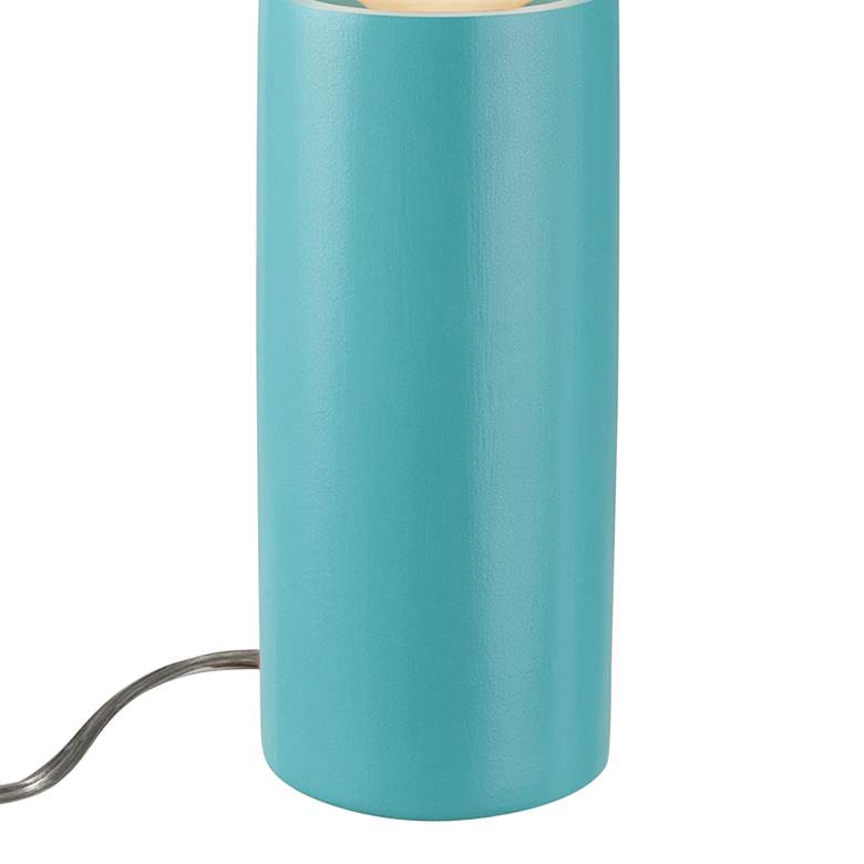 Image 3 Justice Design Portable 16 1/2" Reflecting Pool Blue Ceramic Lamp more views