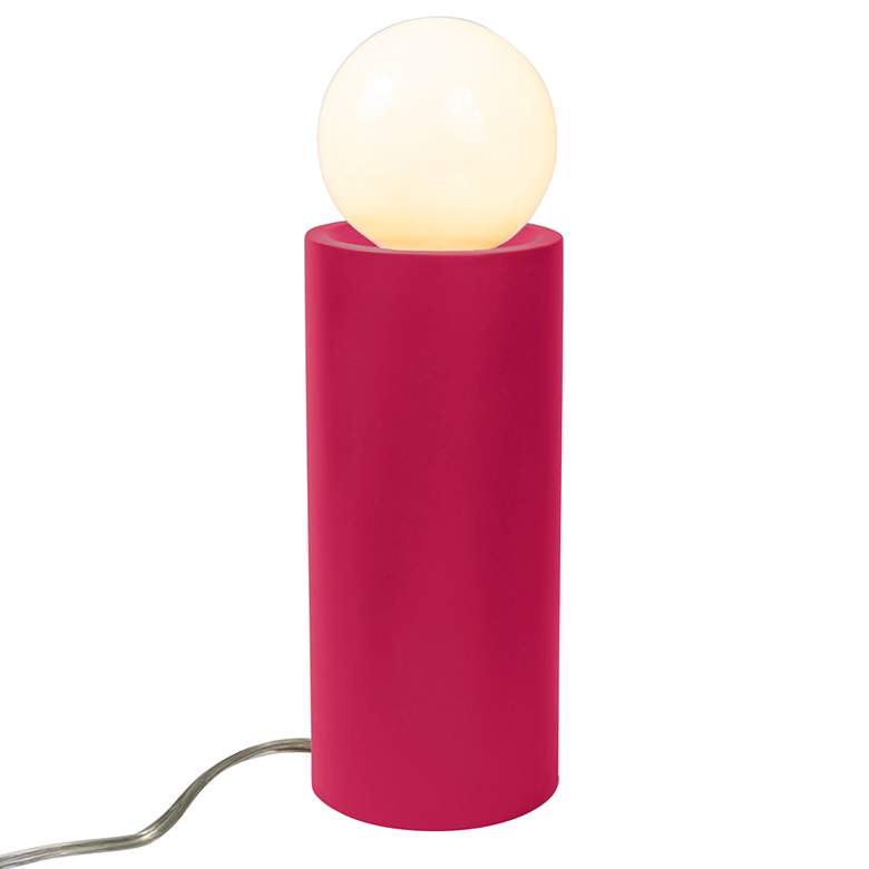 Image 1 Justice Design Portable 16 1/2 inchH Cerise Accent Table Lamp