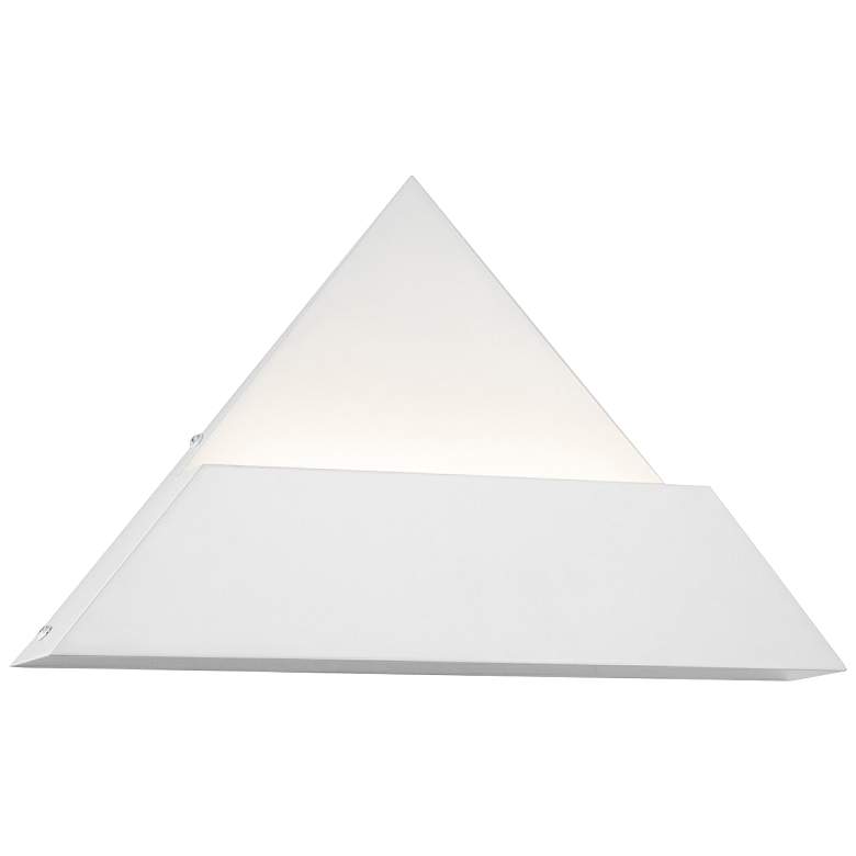 Image 1 Justice Design Prism 9" High Matte White LED Wall Sconce