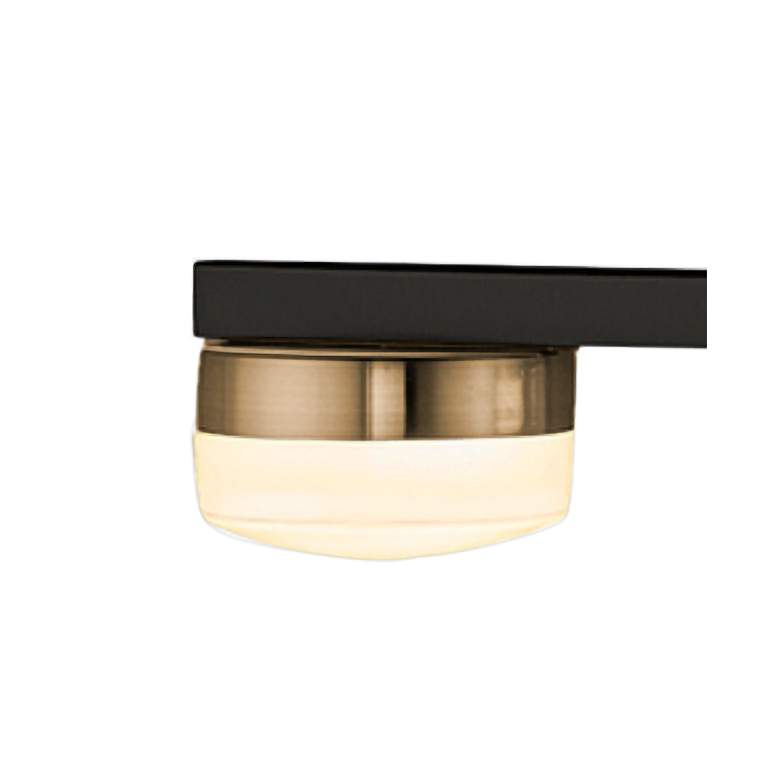 Image 3 Justice Design Puck 33"W Matte Black 4-Light LED Bath Light more views