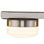 Justice Design Puck 4 1/2" High Brushed Nickel 2-Light LED Wall Sconce