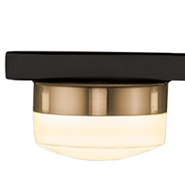 Image 3 Justice Design Puck 4 1/2" High Matte Black 2-Light LED Wall Sconce more views