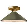 Justice Design Radiance 11 3/4"W Brushed Brass Ceiling Light