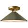 Justice Design Radiance 11 3/4"W Brushed Brass Ceiling Light