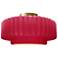 Justice Design Radiance 14 1/2" Brushed Brass Cerise Red Ceiling Light