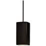1_Justice Design Radiance 5 1/2"W Carbon Black Mini Pendant