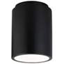 Justice Design Radiance 6 1/2" Carbon Black Ceramic Ceiling Light