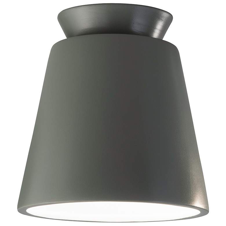 Image 1 Justice Design Radiance 7 1/2 inchW Pewter Green Ceiling Light