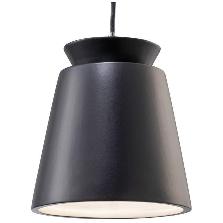 Image 1 Justice Design Radiance 7 3/4" Carbon Matte Black Mini Pendant
