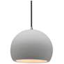 Thumbnail1 of Justice Design Radiance 7" Modern Bisque Nickel LED Globe Pendant