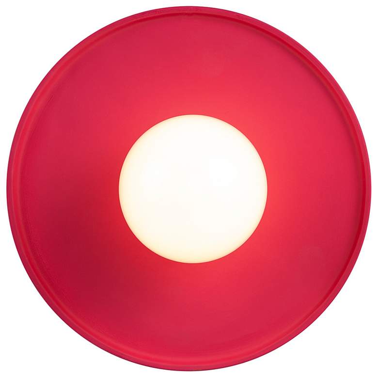 Image 2 Justice Design Radiance 8" Wide Cerise Mini Saucer Pendant more views
