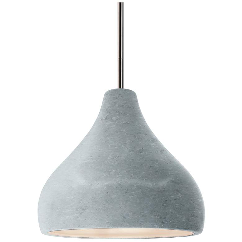 Image 1 Justice Design Radiance 8" Wide Gray Concrete Droplet Shade Pendant