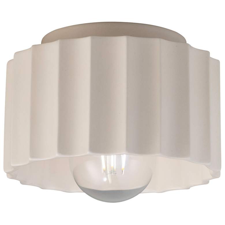 Image 1 Justice Design Radiance 8" Wide Matte White Ceiling Light