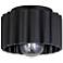 Justice Design Radiance Gear 8" Carbon Black Ceramic Ceiling Light