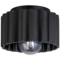 Justice Design Radiance Gear 8" Carbon Black Ceramic Ceiling Light