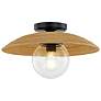 2_Justice Design Rattan Caribe 15"W Matte Black Ceiling Light