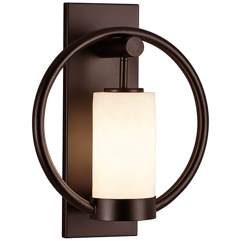 Image 1 Justice Design Redondo 15" High Dark Bronze Outdoor Wall Light