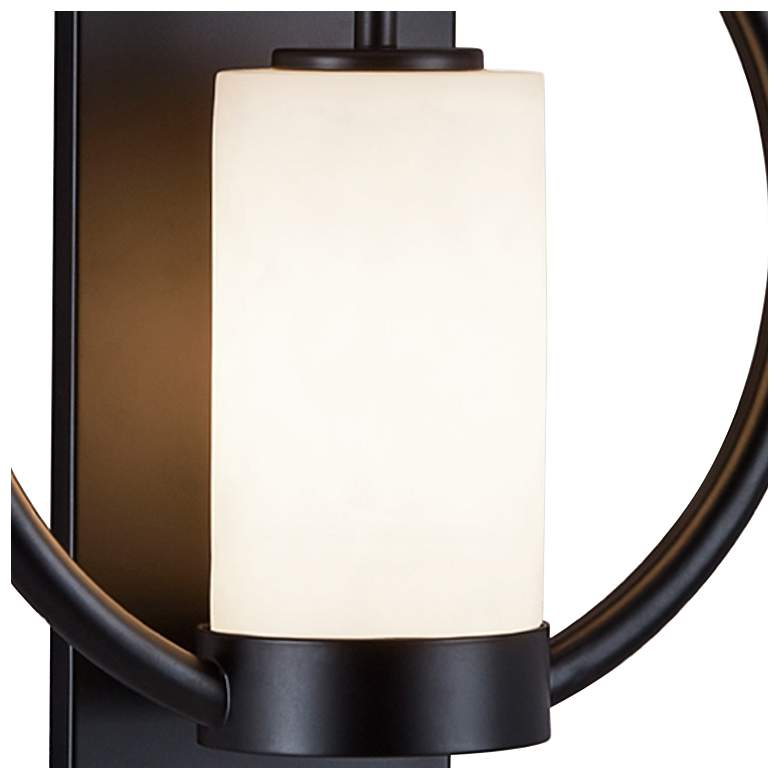 Image 2 Justice Design Redondo 15" High Matte Black Outdoor Wall Light more views