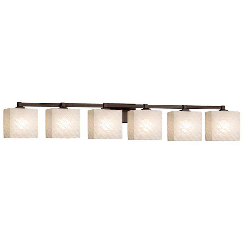 Image 1 Justice Design Regency 49"W Dark Bronze 6-Light Bath Light