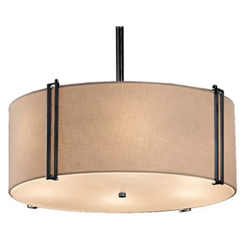 Image 1 Justice Design Reveal 24 1/2" Wide Matte Black Pendant Light
