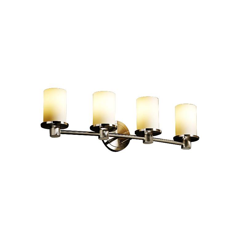 Image 1 Justice Design Rondo 27 1/2" Wide Nickel Bathroom Light